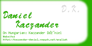 daniel kaczander business card